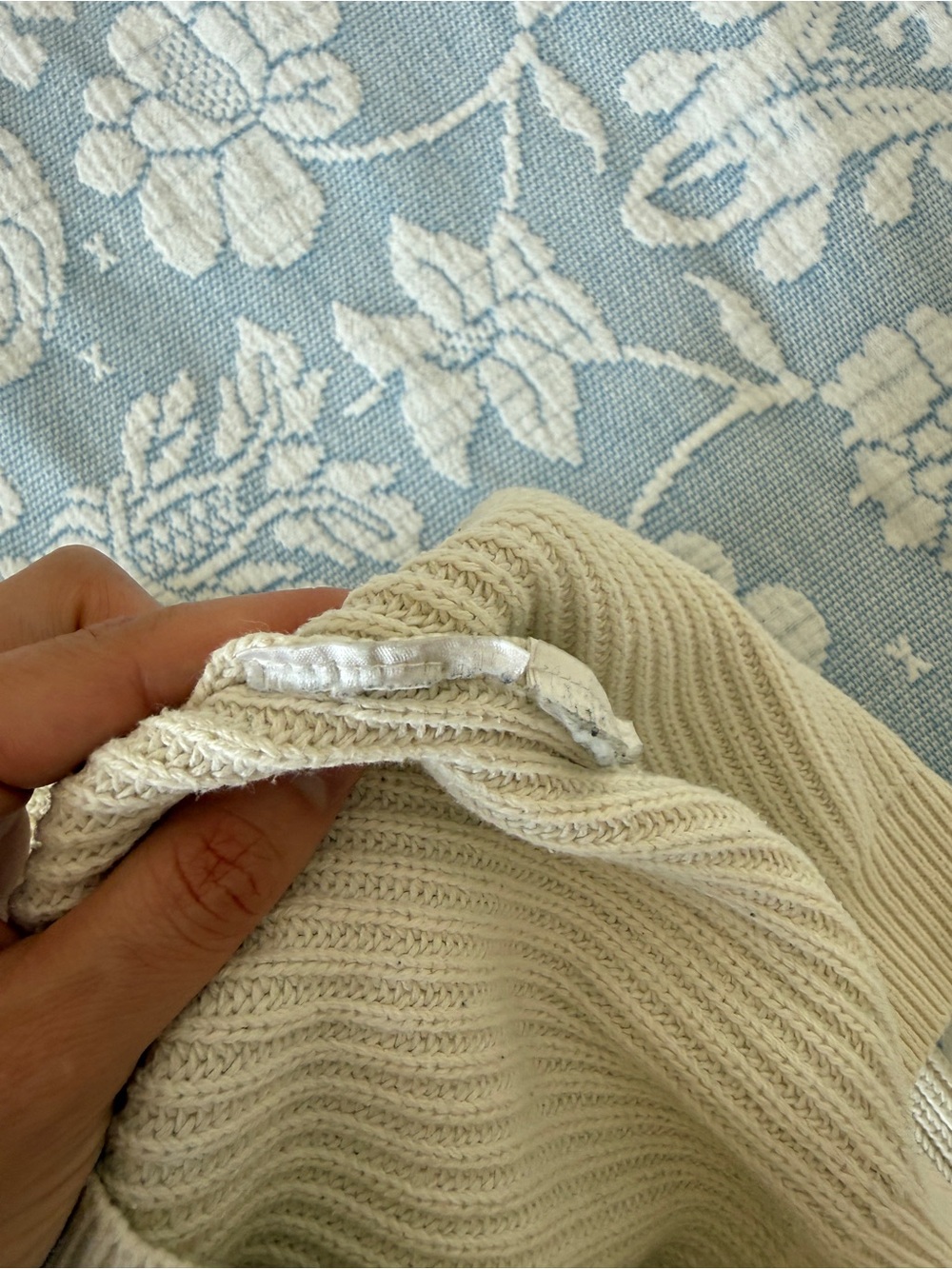 Levi's Women's Cream Ribbed Crewneck Sweater - Picture 5 of 5